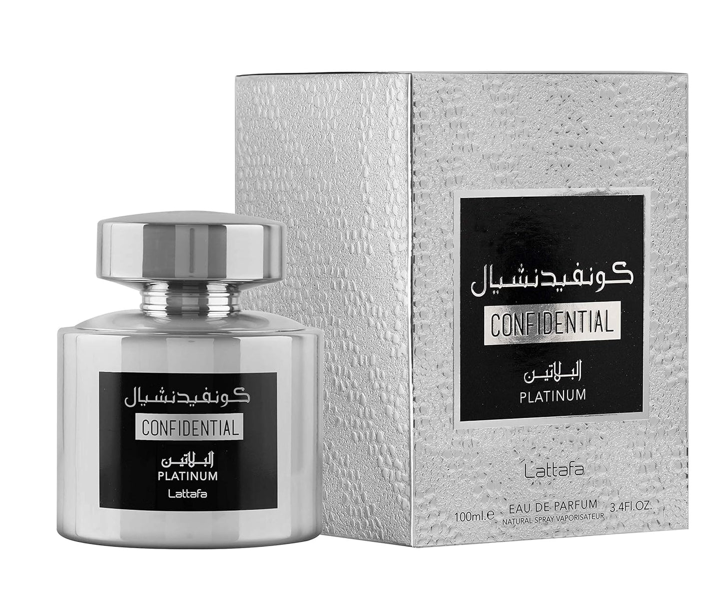 Lattafa Confidential Platinum EDP 100ML Perfume Mauritius - Browse the price list and shop online at Maulux.mu