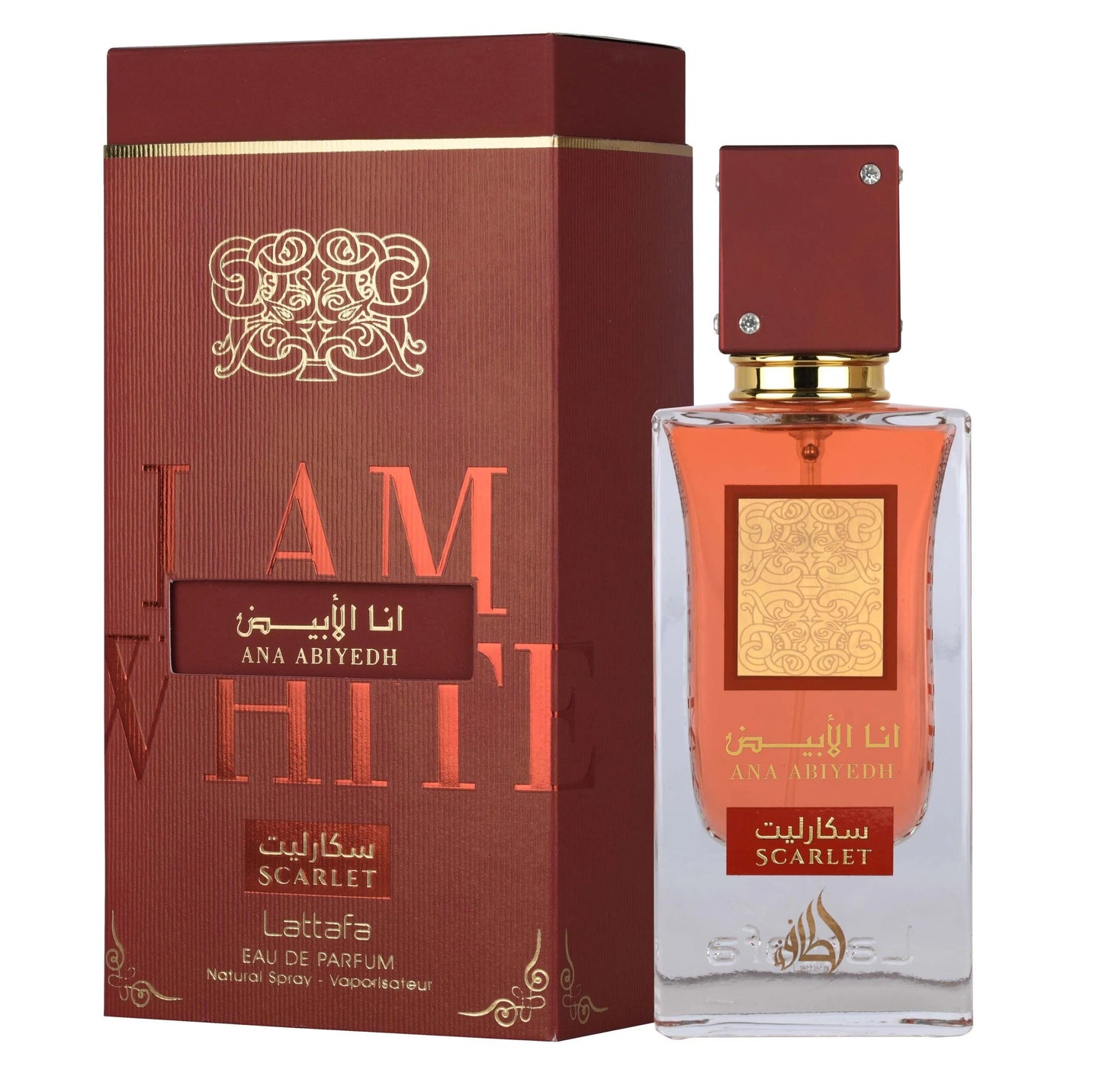 Lattafa Ana Abiyedh Scarlet EDP 100ML Perfume Mauritius - Shop online at Maulux.mu