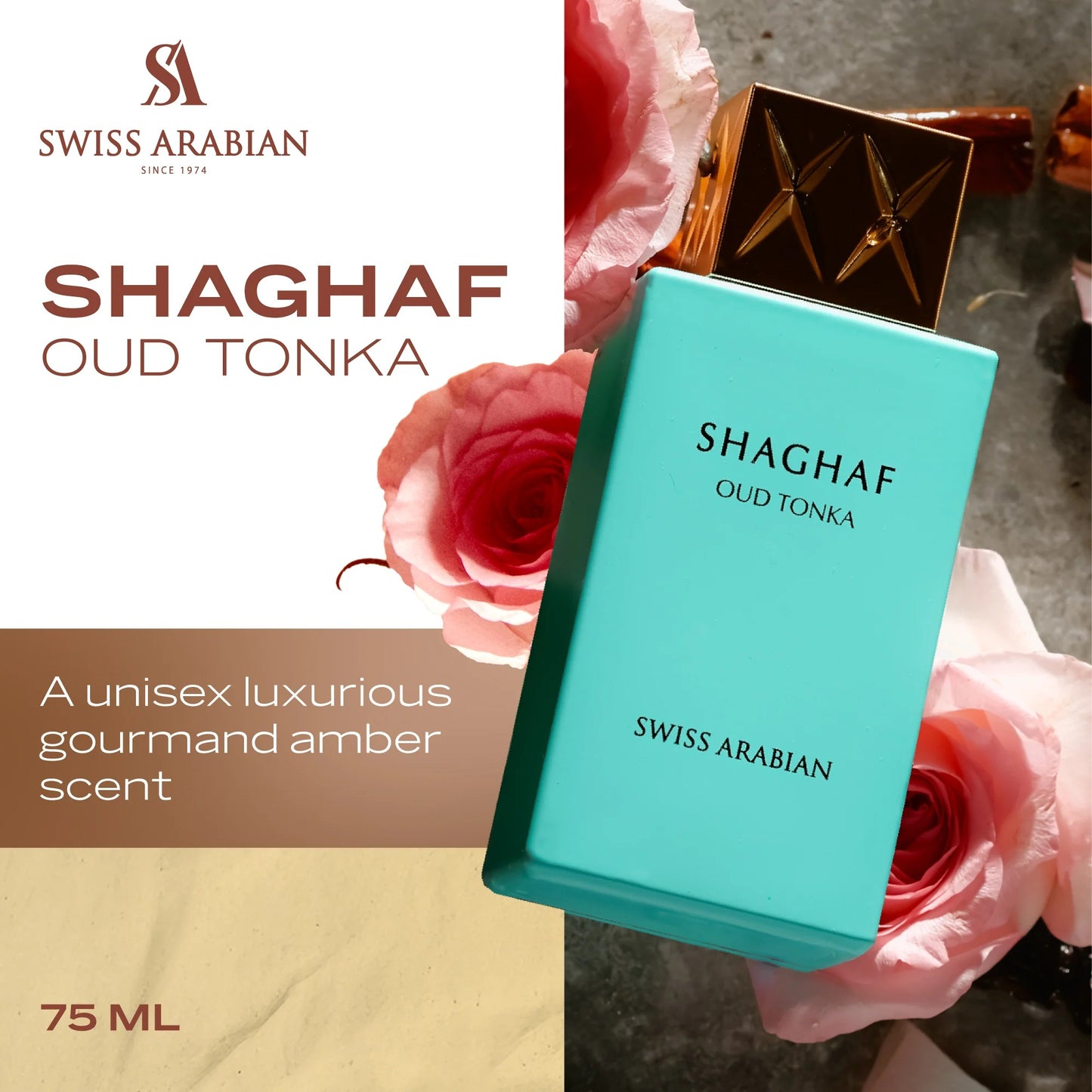 Swiss Arabian Shaghaf Oud Tonka EDP 75ML Perfume Mauritius - Shop online at Maulux.mu