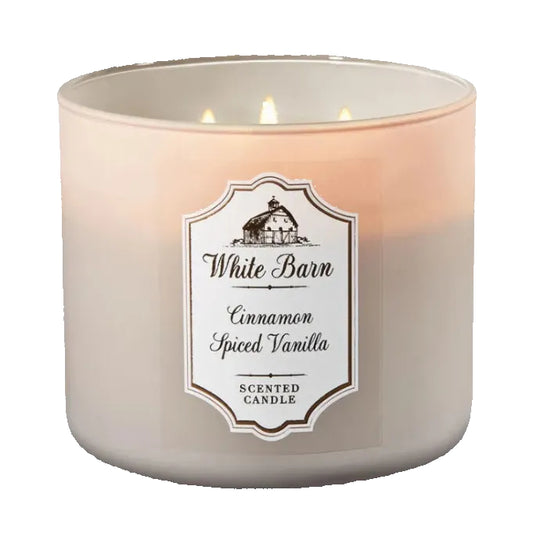 Bath and Body Works Cinnamon Spiced Vanilla 3-Wick Scented Candle with decorative lid - Maulux Mauritius
