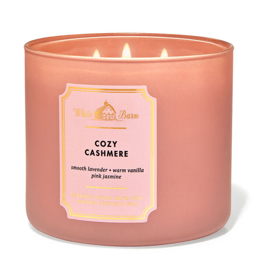 Bath and Body Works Cozy Cashmere 3-Wick Scented Candle with lavender and warm vanilla notes - Maulux Mauritius
