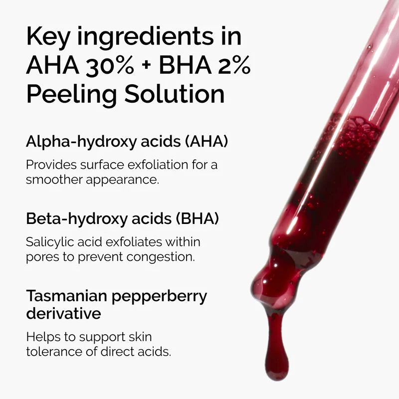The Ordinary AHA 30% + BHA 2% Peeling Solution Product: Available at Maulux in Maurtius.