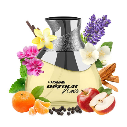 Al Haramain Detour Noir EDP 100ML Perfume Mauritius - Browse the price list and shop online at Maulux.mu