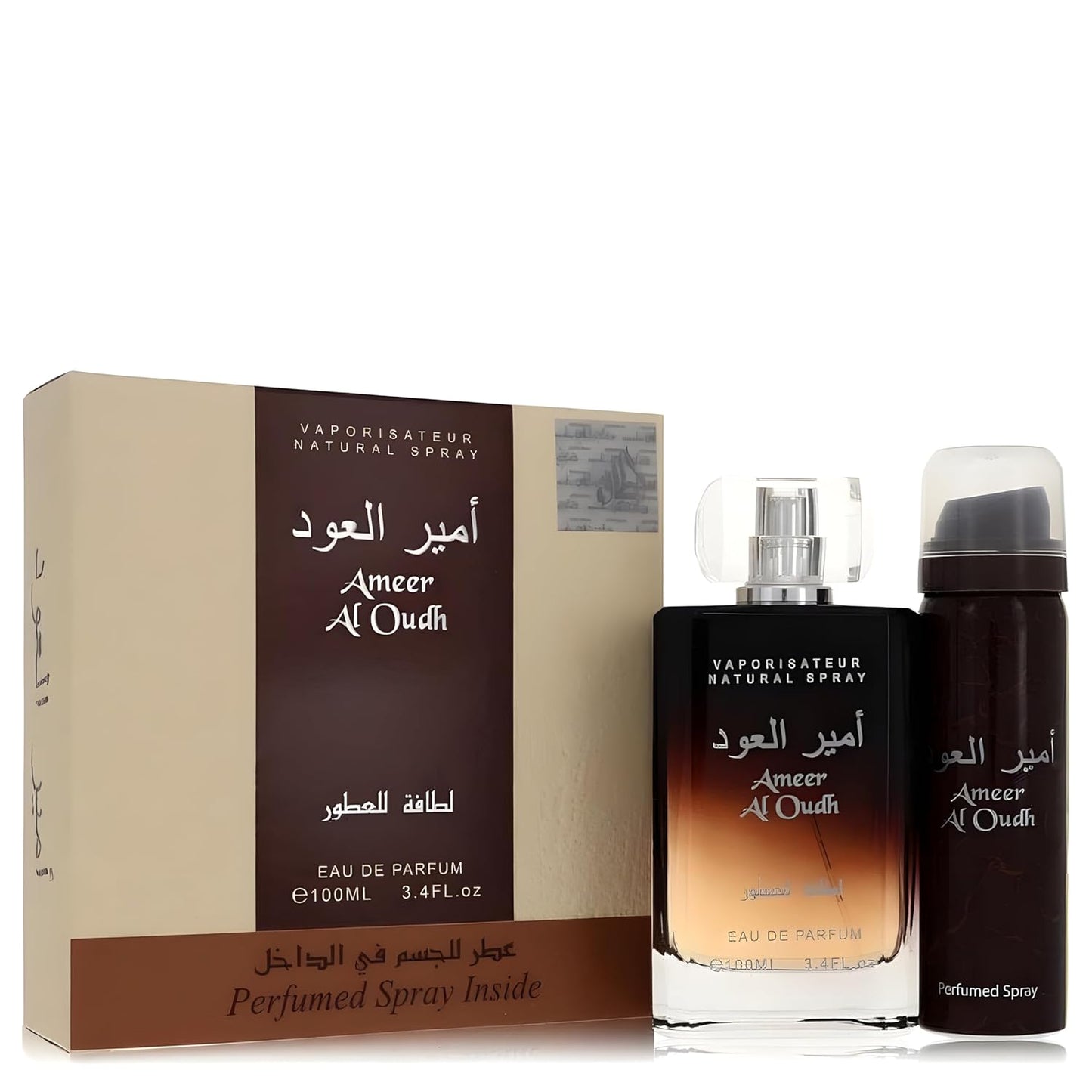 Lattafa Ameer Al Oudh EDP 100ML + Deodorant Perfume Mauritius - Browse the price list and shop online at Maulux.mu