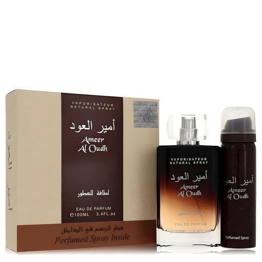 Lattafa Ameer Al Oudh EDP 100ML + Deodorant Perfume Mauritius - Browse the price list and shop online at Maulux.mu
