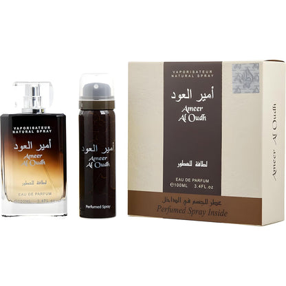 Lattafa Ameer Al Oudh EDP 100ML + Deodorant Perfume Mauritius - Browse the price list and shop online at Maulux.mu