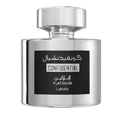 Lattafa Confidential Platinum EDP 100ML Perfume Mauritius - Browse the price list and shop online at Maulux.mu