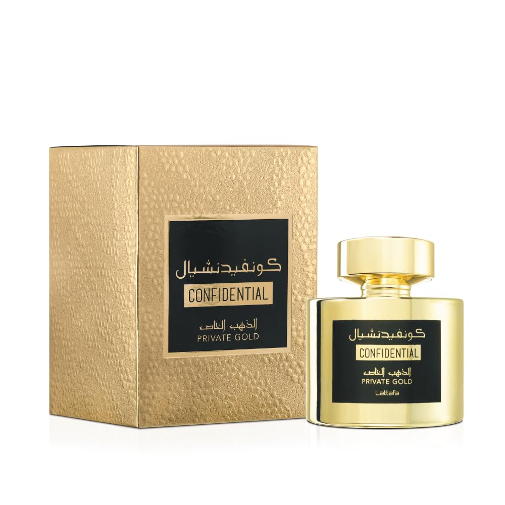 Lattafa Confidential Private Gold EDP 100ML Perfume Mauritius - Browse the price list and shop online at Maulux.mu