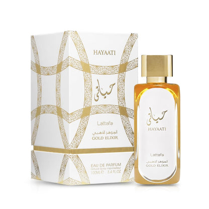 Lattafa Hayaati Gold Elixir EDP 100ML Perfume Mauritius - Browse the price list and shop online at Maulux.mu