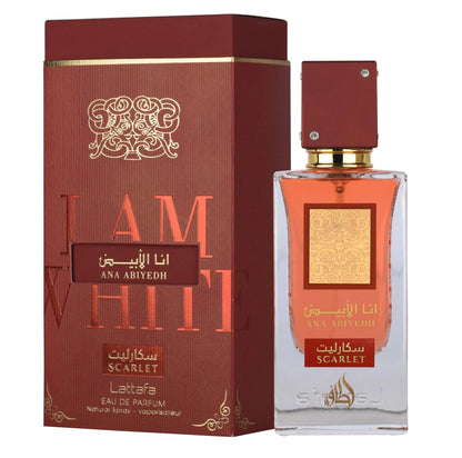 Lattafa Ana Abiyedh Scarlet EDP 100ML Perfume Mauritius - Shop online at Maulux.mu