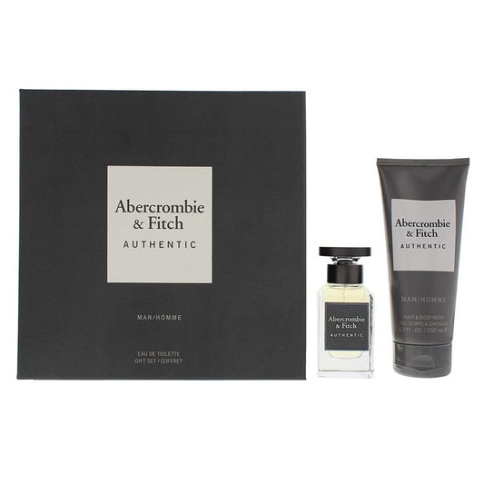 Abercrombie & Fitch Authentic Men Set Eau De Toilette 50ML+ Hair & Body Wash 200ML Perfume Mauritius - Shop online at Maulux.mu