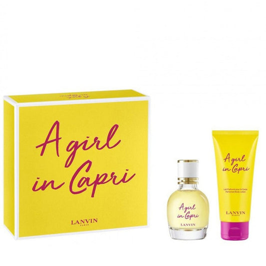 Lanvin A Girl In Capri Set EDT 50ML+ Body Lotion 100ML Perfume Mauritius - Shop online at Maulux.mu