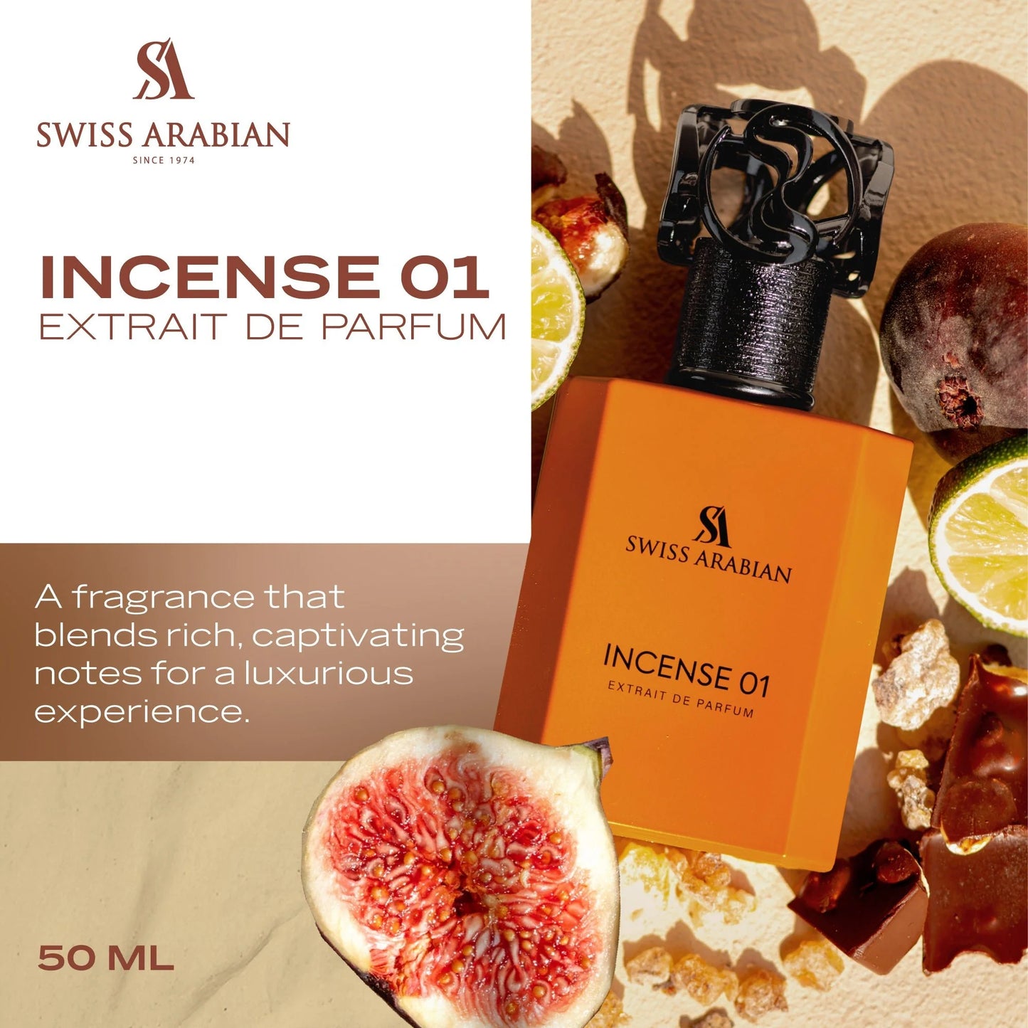 Swiss Arabian Incence 01 Extrait de Parfum 50ML Perfume Maulux 