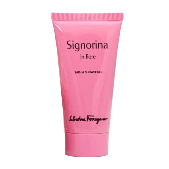 Salvatore Ferragamo Signorina In Fiore Bath & Shower Gel 50ML - Delicate floral fragrance and nourishing formula for soft, smooth skin.