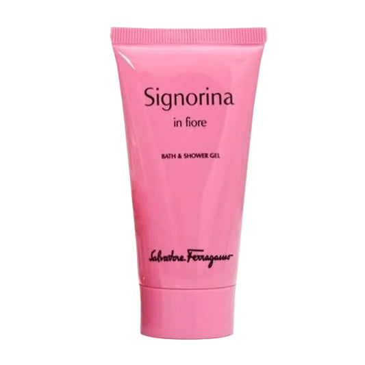 Salvatore Ferragamo Signorina In Fiore Bath & Shower Gel 50ML - Delicate floral fragrance and nourishing formula for soft, smooth skin.