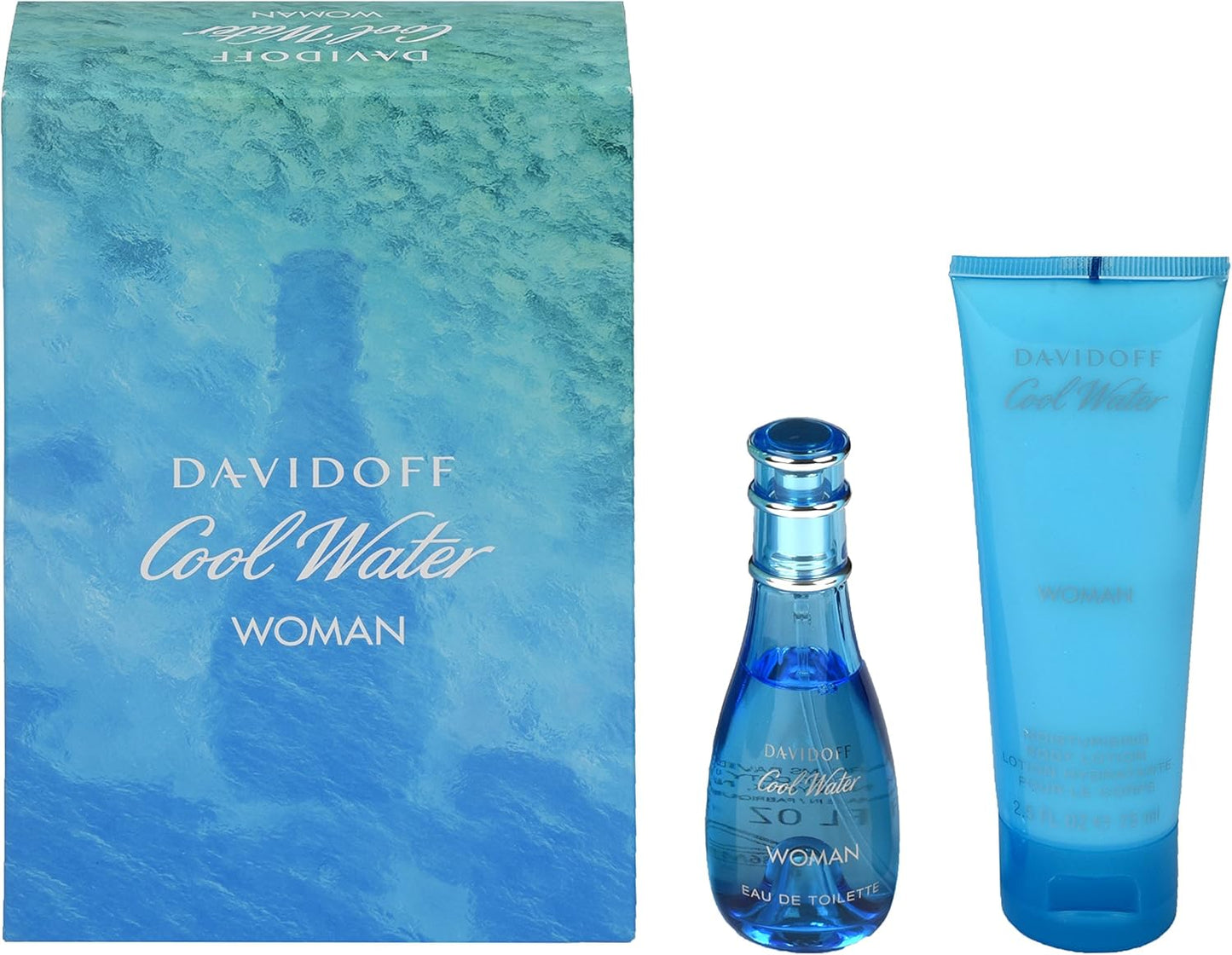 Davidoff Cool Water Woman Gift Set EDT 30ML + Body Lotion 75ML
