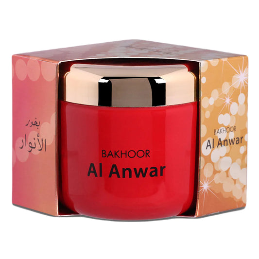 Al Anwar Bakhoor 70G - Radiant floral and wood fragrance for a serene, celestial atmosphere.