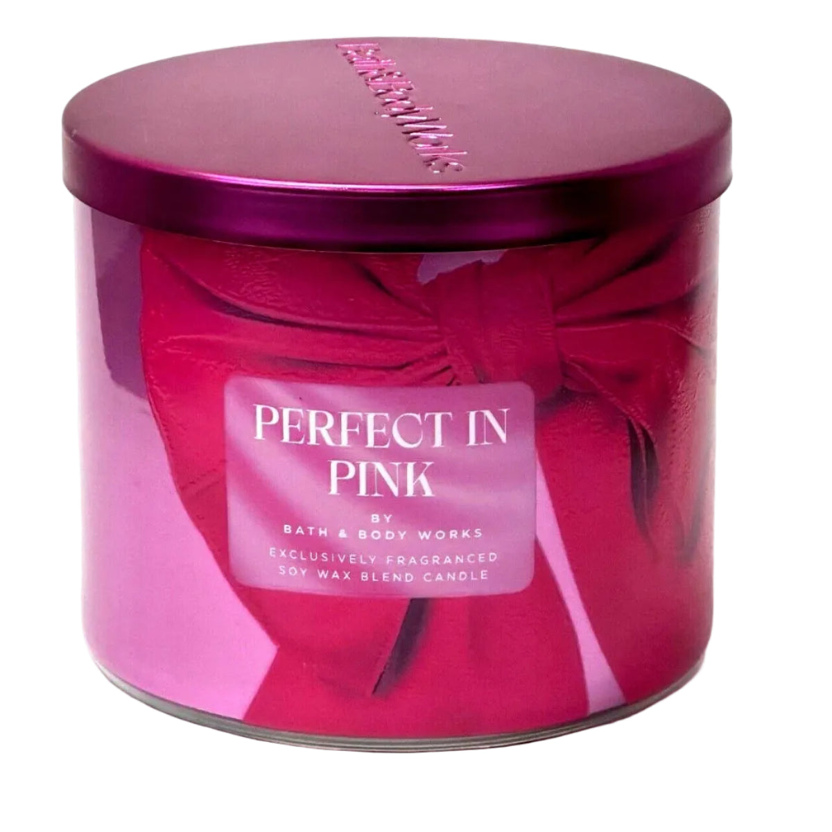 Bath and Body Works Perfect In Pink 3-Wick Scented Candle 411g with decorative lid - Maulux Mauritius